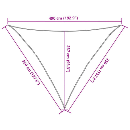 vidaXL Sonnensegel 160 g/m² Weiß 3,5x3,5x4,9 m HDPE