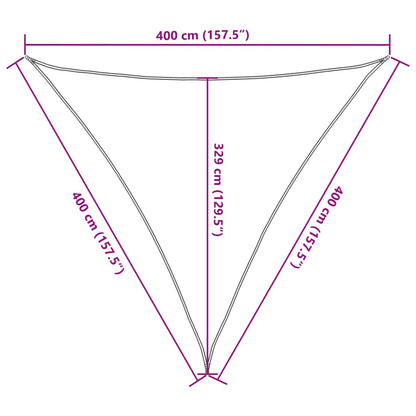 vidaXL Sonnensegel 160 g/m² Weiß 4x4x4 m HDPE