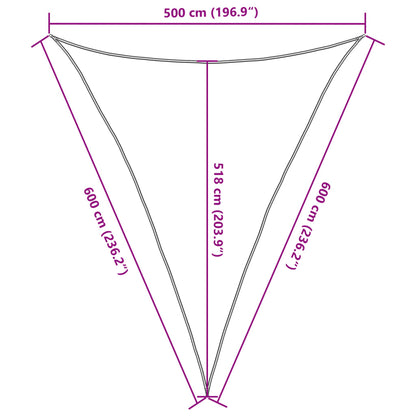 vidaXL Sonnensegel 160 g/m² Weiß 5x6x6 m HDPE