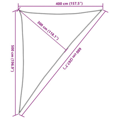 vidaXL Sonnensegel 160 g/m² Weiß 4x5x6,8 m HDPE