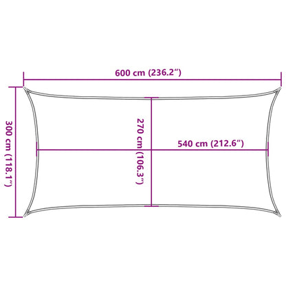 vidaXL Sonnensegel 160 g/m² Hellgrün 3x6 m HDPE
