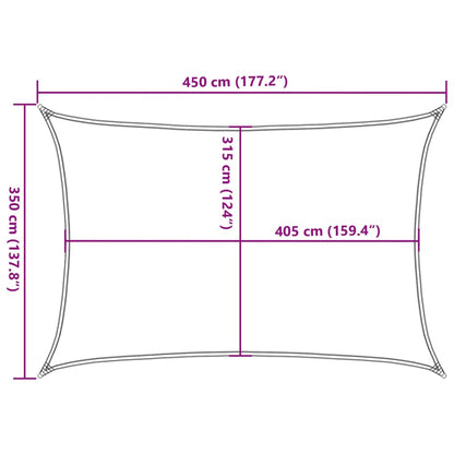 vidaXL Sonnensegel 160 g/m² Hellgrün 3,5x4,5 m HDPE