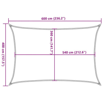 vidaXL Sonnensegel 160 g/m² Hellgrün 4x6 m HDPE