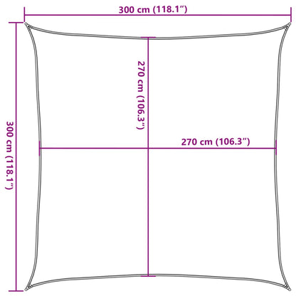 vidaXL Sonnensegel 160 g/m² Terrakottarot 3x3 m HDPE