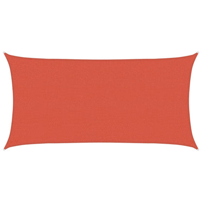 vidaXL Sonnensegel 160 g/m² Terrakottarot 2,5x4,5 m HDPE