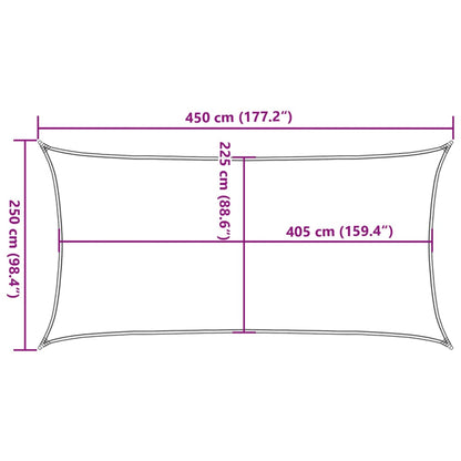 vidaXL Sonnensegel 160 g/m² Terrakottarot 2,5x4,5 m HDPE