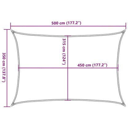 vidaXL Sonnensegel 160 g/m² Rechteckig Terrakottarot 3,5x5 m HDPE