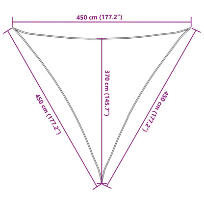 vidaXL Sonnensegel 160 g/m² Terrakottarot 4,5x4,5x4,5 m HDPE