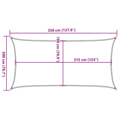 vidaXL Sonnensegel 160 g/m² Taupe 2x3,5 m HDPE