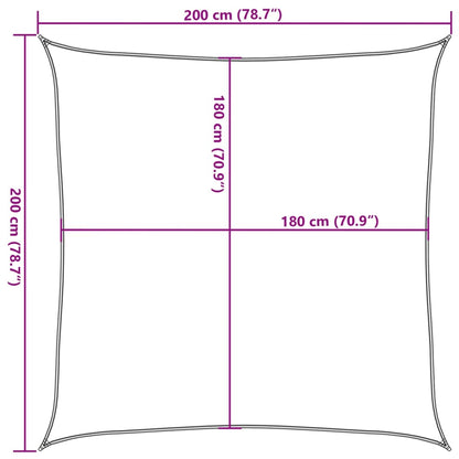 vidaXL Sonnensegel 160 g/m² Dunkelgrün 2x2 m HDPE