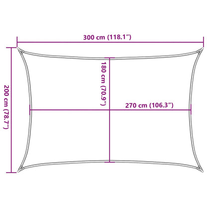 vidaXL Sonnensegel 160 g/m² Dunkelgrün 2x3 m HDPE