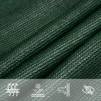 vidaXL Sonnensegel 160 g/m² Dunkelgrün 3x4x4 m HDPE