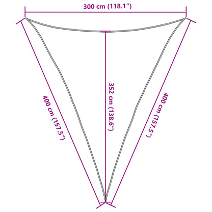 vidaXL Sonnensegel 160 g/m² Dunkelgrün 3x4x4 m HDPE