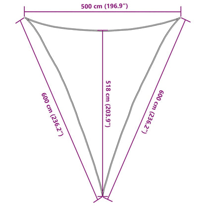 vidaXL Sonnensegel 160 g/m² Dunkelgrün 5x6x6 m HDPE