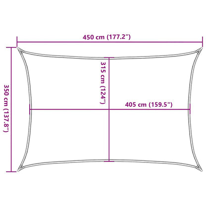 vidaXL Sonnensegel 160 g/m² Rechteckig Blau 3,5x4,5 m HDPE