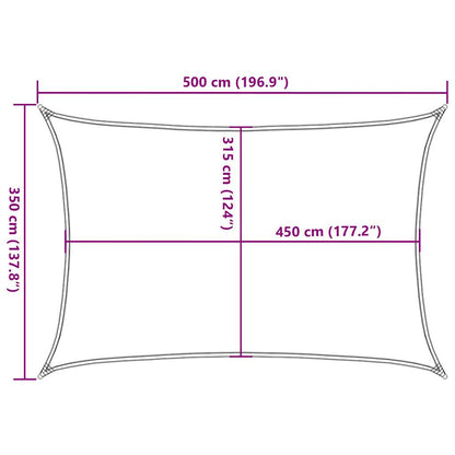vidaXL Sonnensegel 160 g/m² Rechteckig Blau 3,5x5 m HDPE