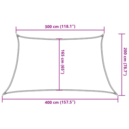 vidaXL Sonnensegel 160 g/m² Gelb 3/4x2 m HDPE