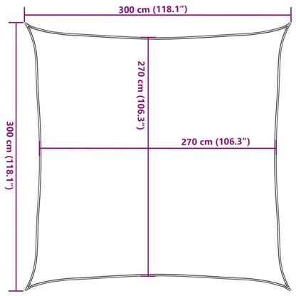 vidaXL Sonnensegel 160 g/m² Rot 3x3 m HDPE