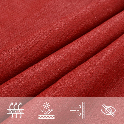 vidaXL Sonnensegel 160 g/m² Rot 4x4x5,8 m HDPE