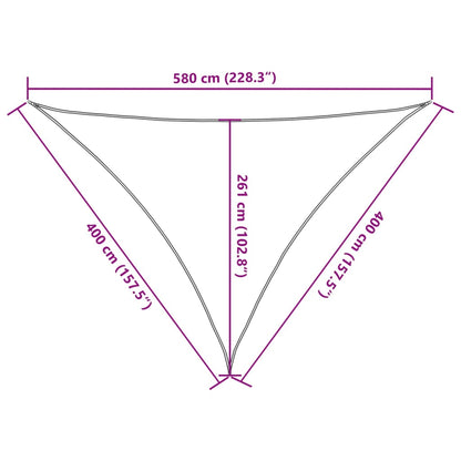vidaXL Sonnensegel 160 g/m² Rot 4x4x5,8 m HDPE
