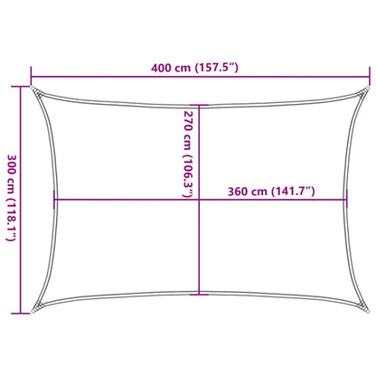 vidaXL Sonnensegel 160 g/m² Orange 3x4 m HDPE