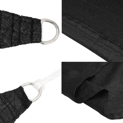 vidaXL Sonnensegel 160 g/m² Schwarz 4,5x4,5 m HDPE