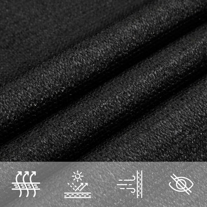 vidaXL Sonnensegel 160 g/m² Schwarz 4,5x4,5 m HDPE