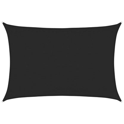 vidaXL Sonnensegel 160 g/m² Schwarz 3,5x5 m HDPE