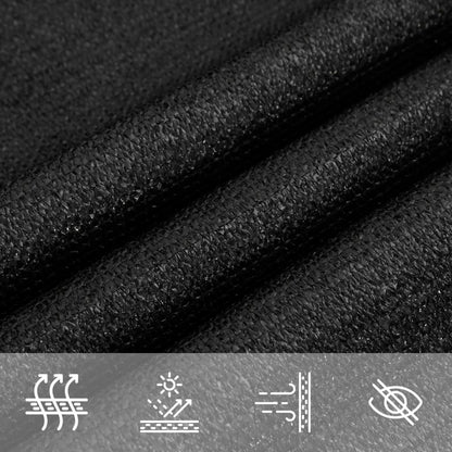 vidaXL Sonnensegel 160 g/m² Schwarz 3/4x2 m HDPE