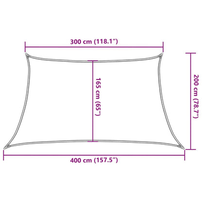 vidaXL Sonnensegel 160 g/m² Schwarz 3/4x2 m HDPE