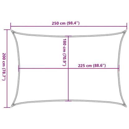 vidaXL Sonnensegel 160 g/m² Braun 2x2,5 m HDPE