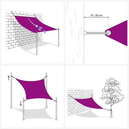 vidaXL Sonnensegel 160 g/m² Braun 5x8 m HDPE