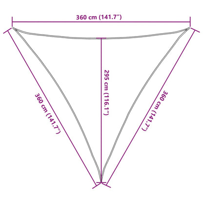 vidaXL Sonnensegel 160 g/m² Braun 3,6x3,6x3,6 m HDPE