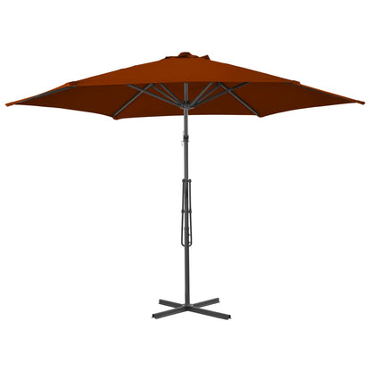vidaXL Sonnenschirm mit Stahl-Mast 300x230 cm Terrakotta