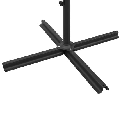 vidaXL Doppel-Sonnenschirm mit Stahl-Mast 600 cm Azurblau