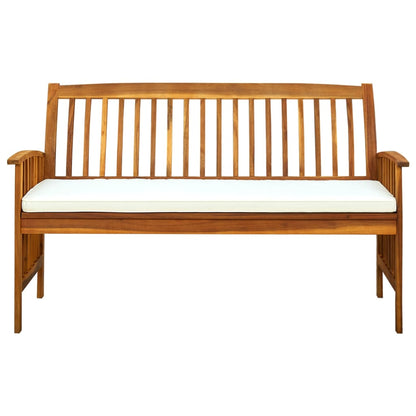 vidaXL Gartenbank mit Kissen 147 cm Massivholz Akazie