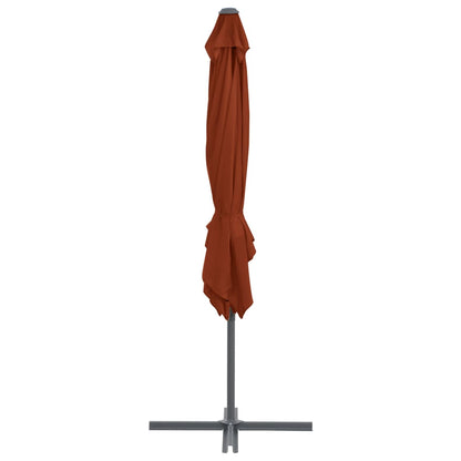 vidaXL Ampelschirm mit Stahl-Mast 250x250 cm Terrakotta