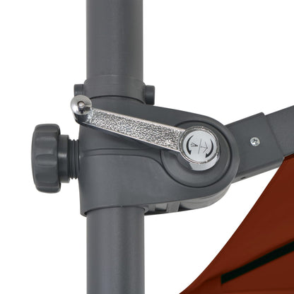 vidaXL Ampelschirm mit Stahl-Mast 250x250 cm Terrakotta