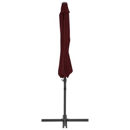 vidaXL Ampelschirm mit Stahl-Mast 300 cm Bordeauxrot