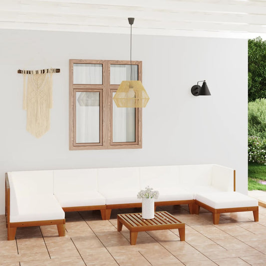 vidaXL 8-tlg. Garten-Lounge-Set mit Kissen Massivholz Akazie