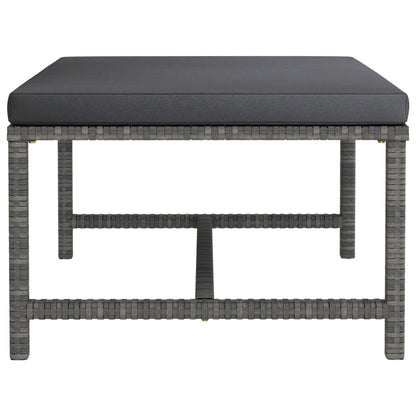 vidaXL 8-tlg. Garten-Lounge-Set mit Kissen Poly Rattan Grau