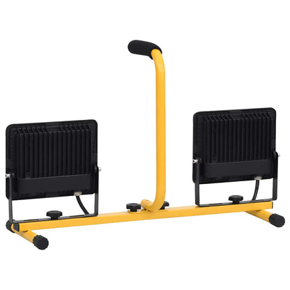 vidaXL LED-Fluter mit Handgriff 2x50 W Warmweiß