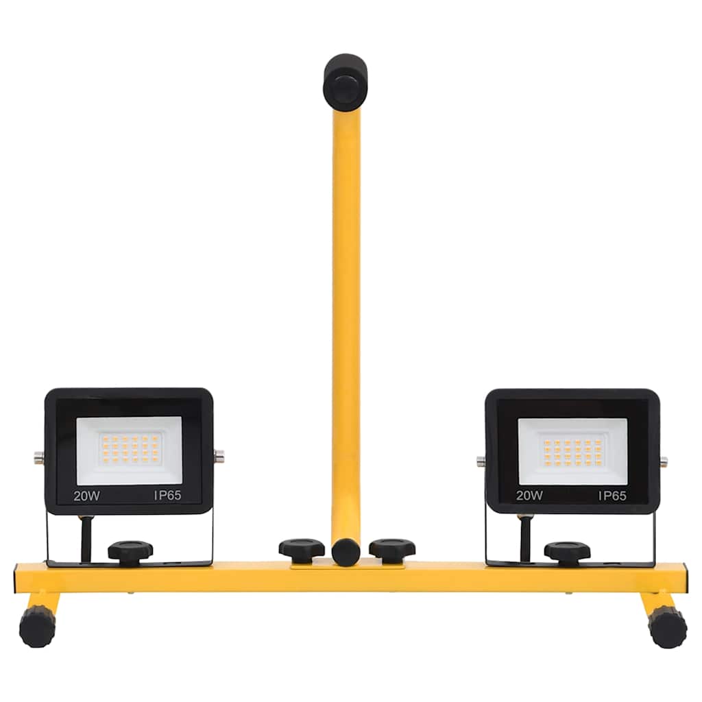 vidaXL LED-Fluter mit Handgriff 2x20 W Kaltweiß
