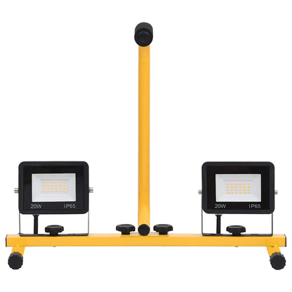 vidaXL LED-Fluter mit Handgriff 2x20 W Kaltweiß