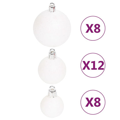 vidaXL 108-tlg. Weihnachtskugel-Set Rot und Weiß