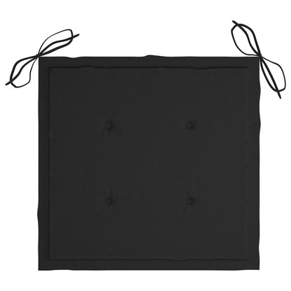 vidaXL Stapelbare Gartenstühle mit Kissen 4 Stk. Massivholz Teak