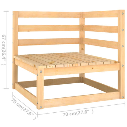 vidaXL Outdoor-Sofa 3-Sitzer Massivholz Kiefer