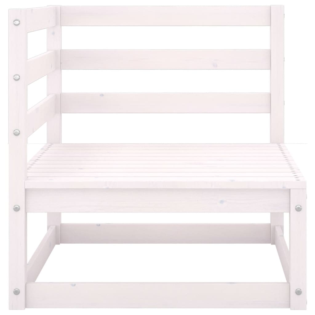 vidaXL 8-tlg. Garten-Lounge-Set Weiß Kiefer Massivholz