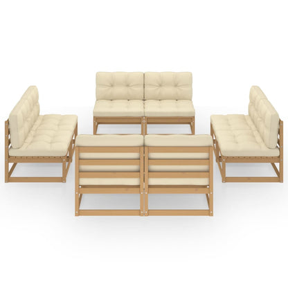 vidaXL 8-tlg. Garten-Lounge-Set mit Kissen Kiefer Massivholz