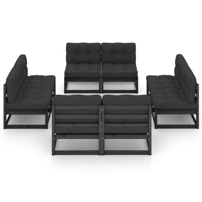 vidaXL 8-tlg. Garten-Lounge-Set mit Kissen Kiefer Massivholz